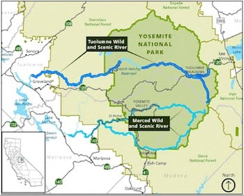 Merced River Map   YOSE Wild And Scenic Rivers NPS 350 